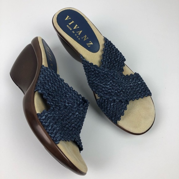 Vivanz Made in USA - Wedge Slide Sandal - Picture 1 of 10